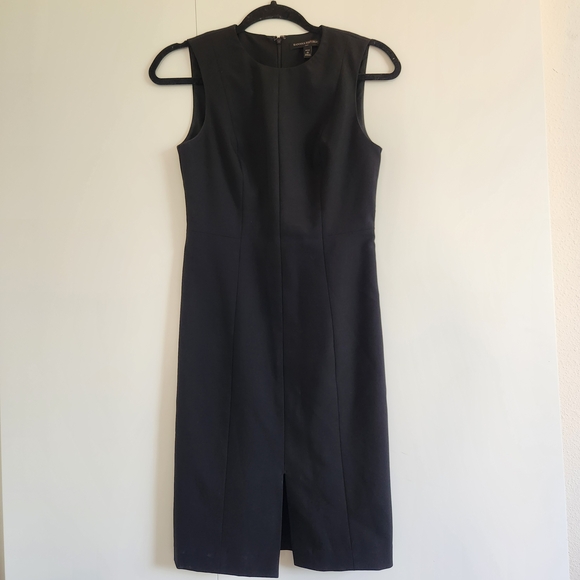 Banana Republic Factory Petite 0P Black Sheath Dress Career Work Office Cocktail - Picture 1 of 7
